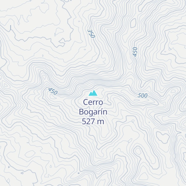 Map of Cerro Bogarín