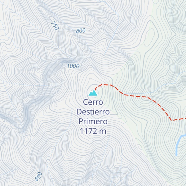 Map of Cerro Destierro Primero