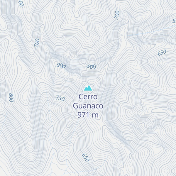 Map of Cerro Guanaco