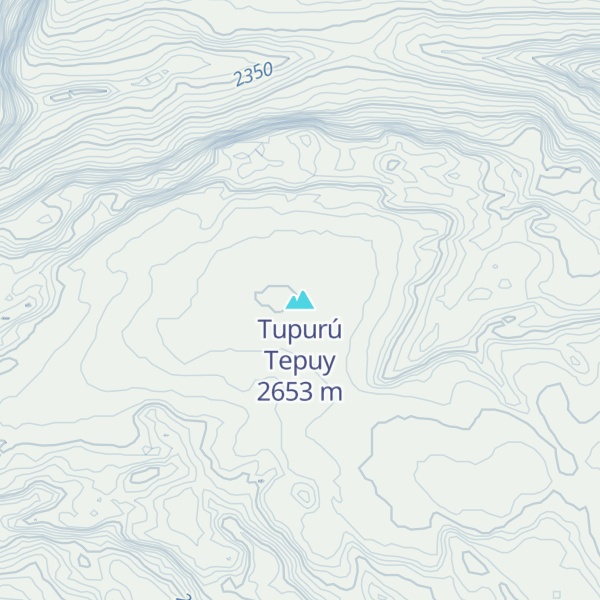 Map of Tupurú Tepuy