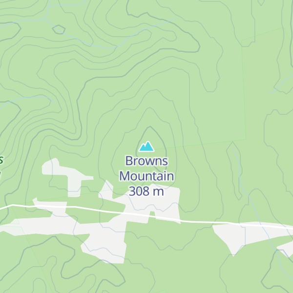 Map of Browns Mountain