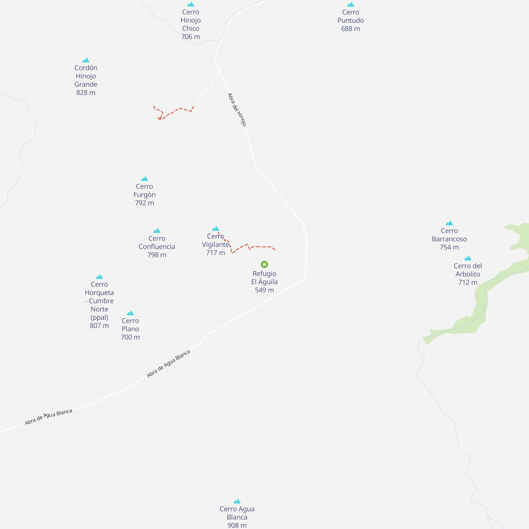 Refugio El Águila map