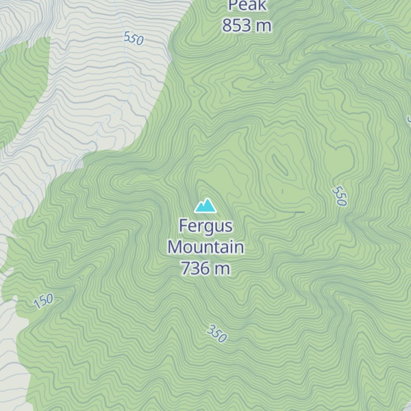 Map of Fergus Mountain