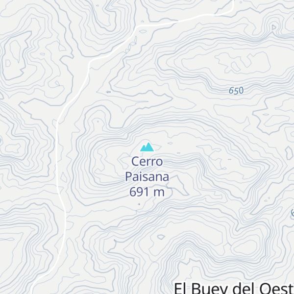 Map of Cerro Paisana