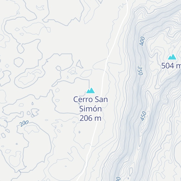 Map of Cerro San Simón