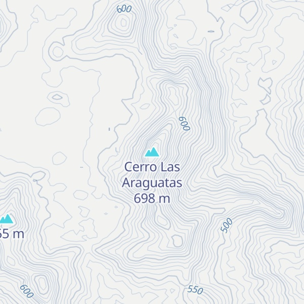 Map of Cerro Las Araguatas