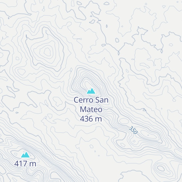 Map of Cerro San Mateo