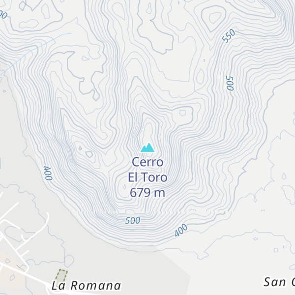 Map of Cerro El Toro