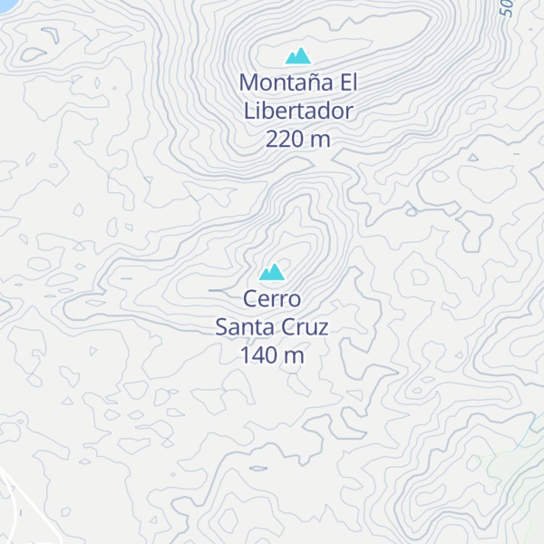 Map of Cerro Santa Cruz