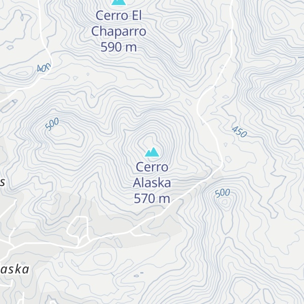 Map of Cerro Alaska