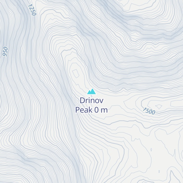 Map of Drinov Peak