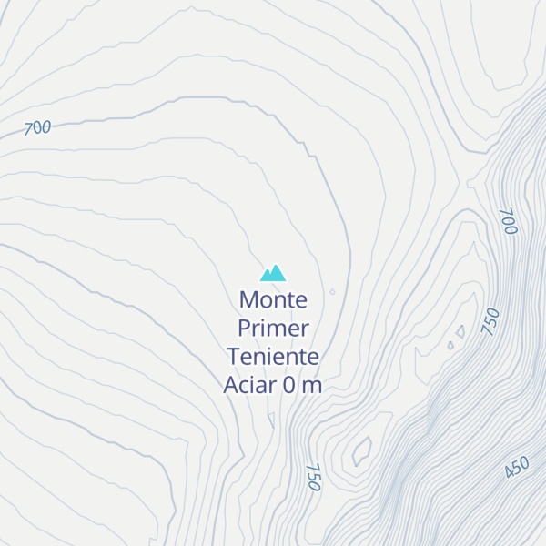 Map of Monte Primer Teniente Aciar