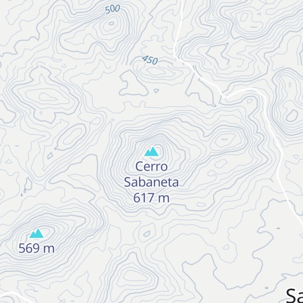Map of Cerro Sabaneta