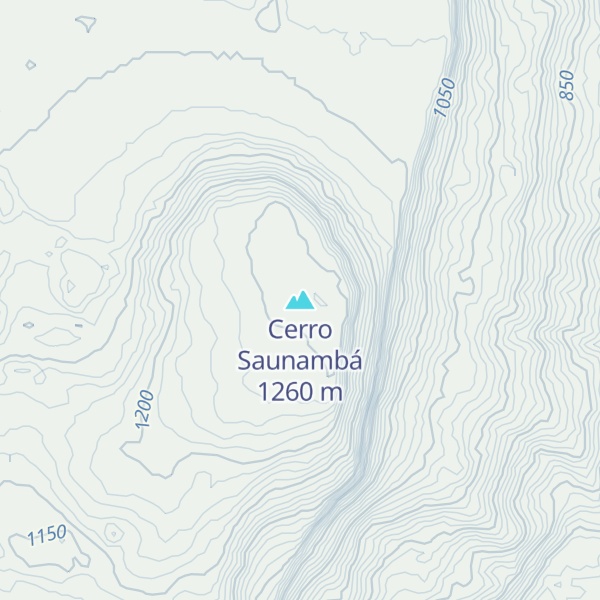 Map of Cerro Saunambá