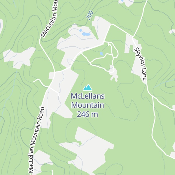 Map of McLellans Mountain