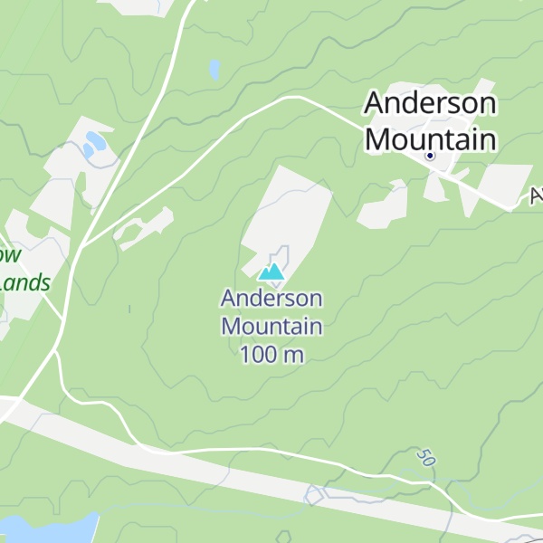 Map of Anderson Mountain
