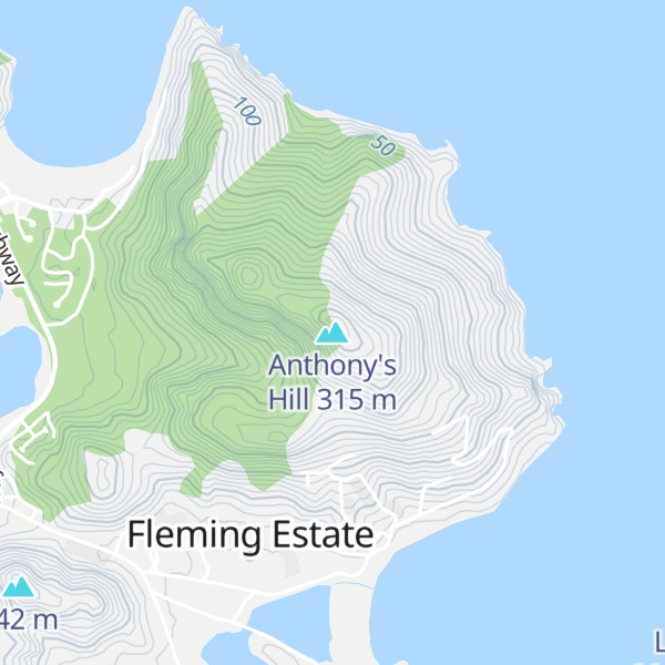 Map of Anthony's Hill