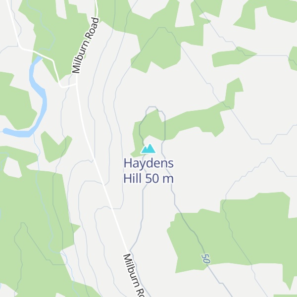 Map of Haydens Hill