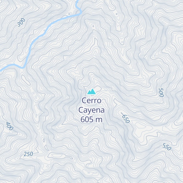 Map of Cerro Cayena