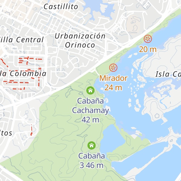 Map of Cabaña Cachamay