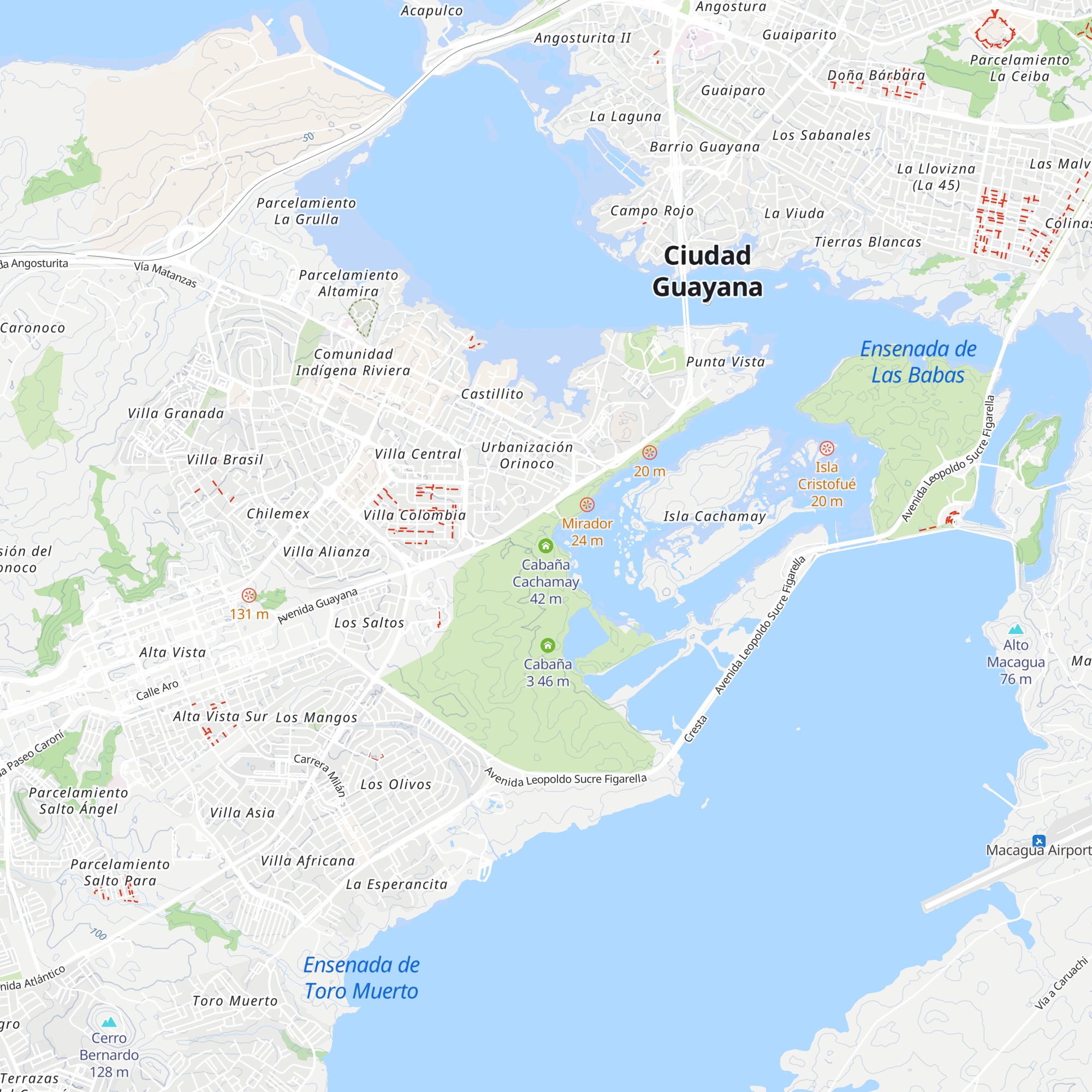 Cabaña Cachamay map