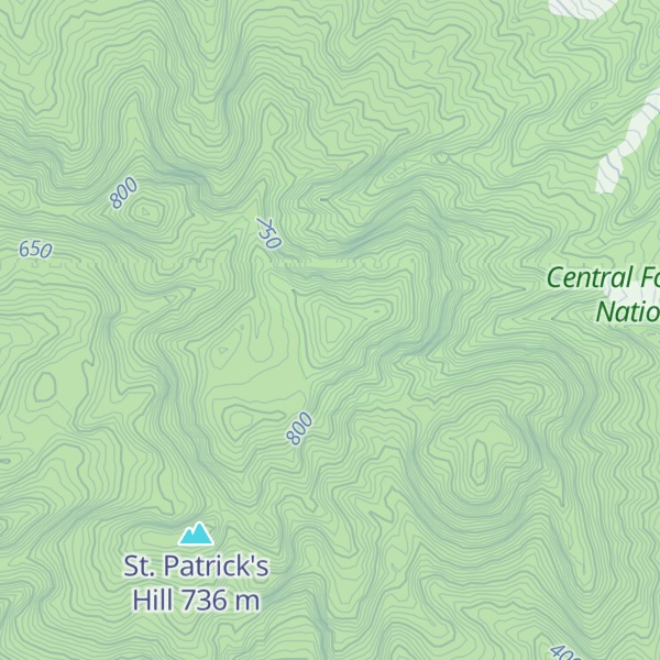 Map of Olivees Mountain