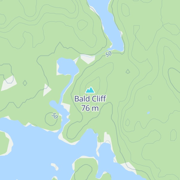 Map of Bald Cliff