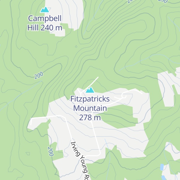 Map of Fitzpatricks Mountain
