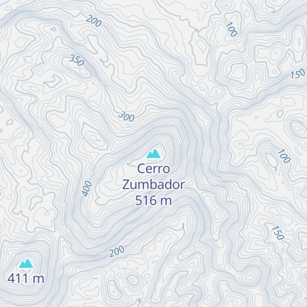 Map of Cerro Zumbador