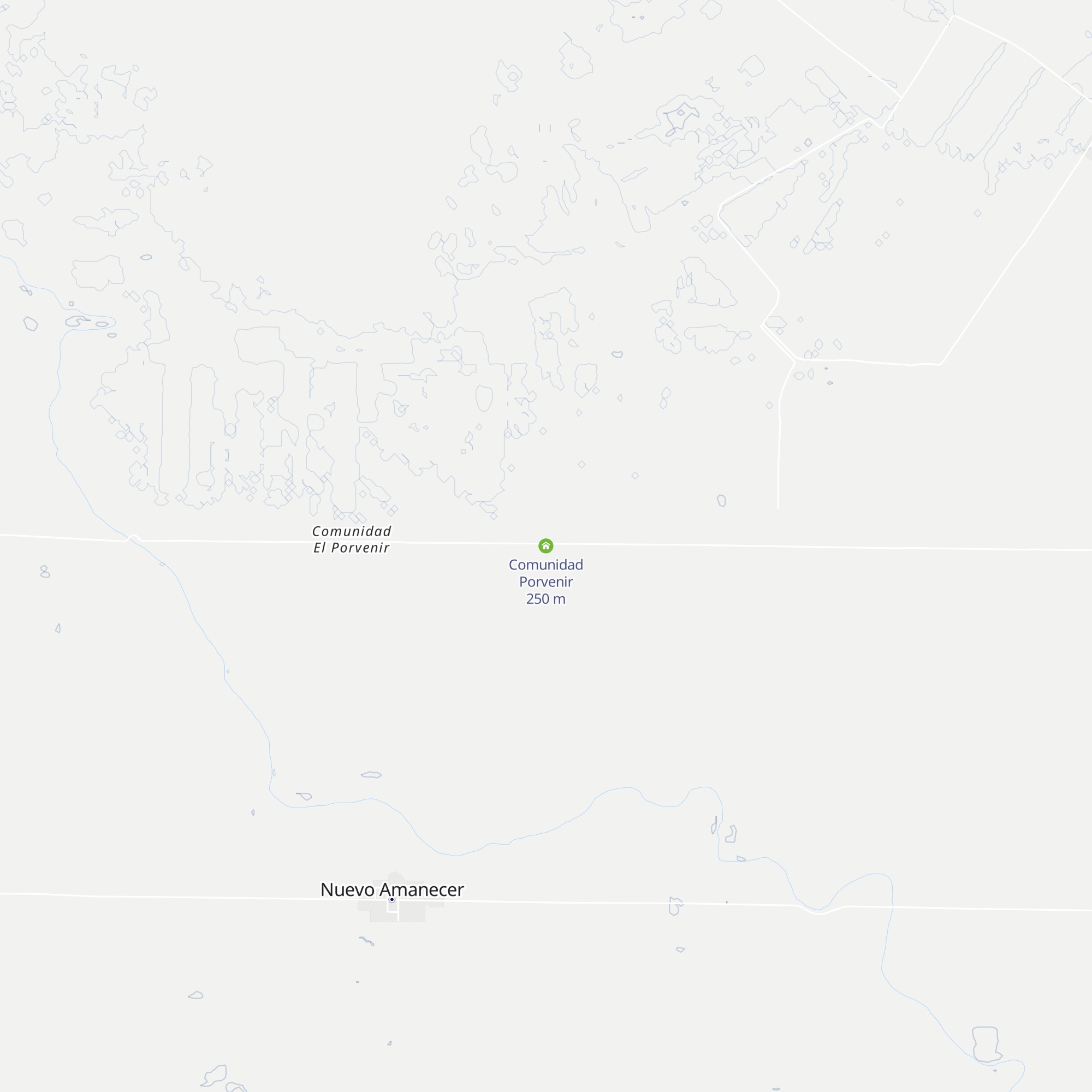 Comunidad Porvenir map