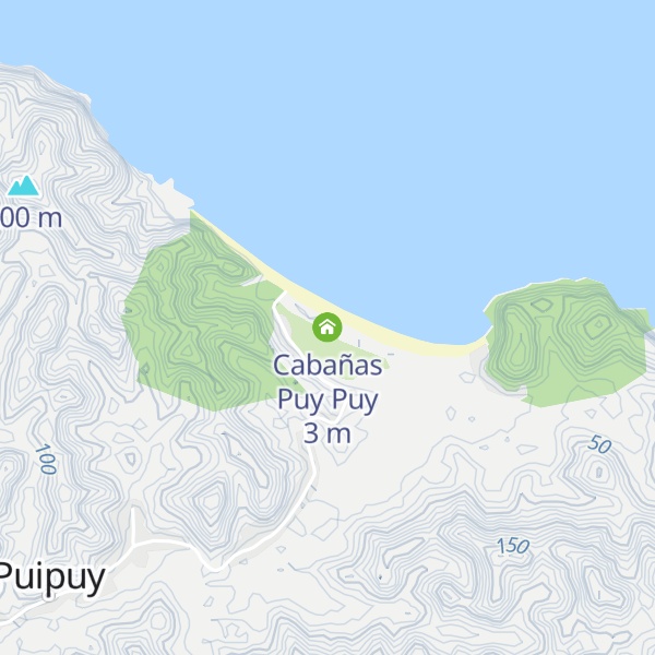 Map of Cabañas Puy Puy
