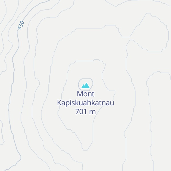 Map of Mont Kapiskuahkatnau