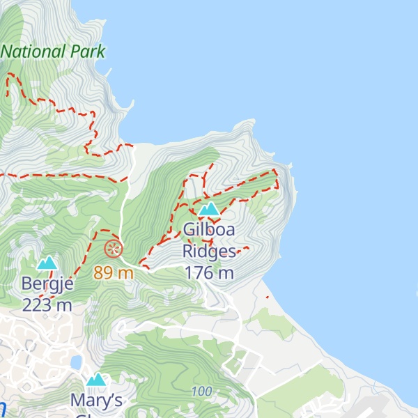 Map of Gilboa Ridges