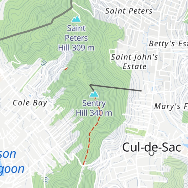 Map of Sentry Hill