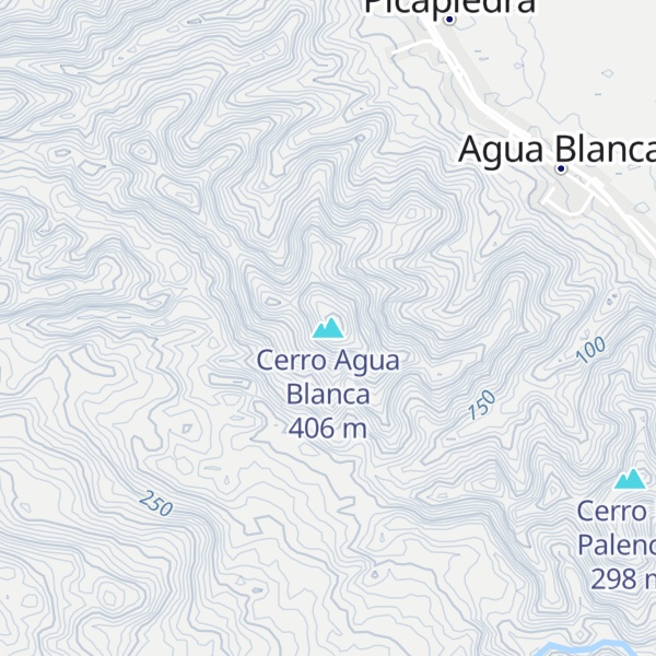 Map of Cerro Agua Blanca