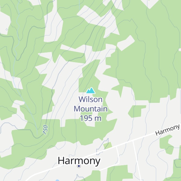 Map of Wilson Mountain
