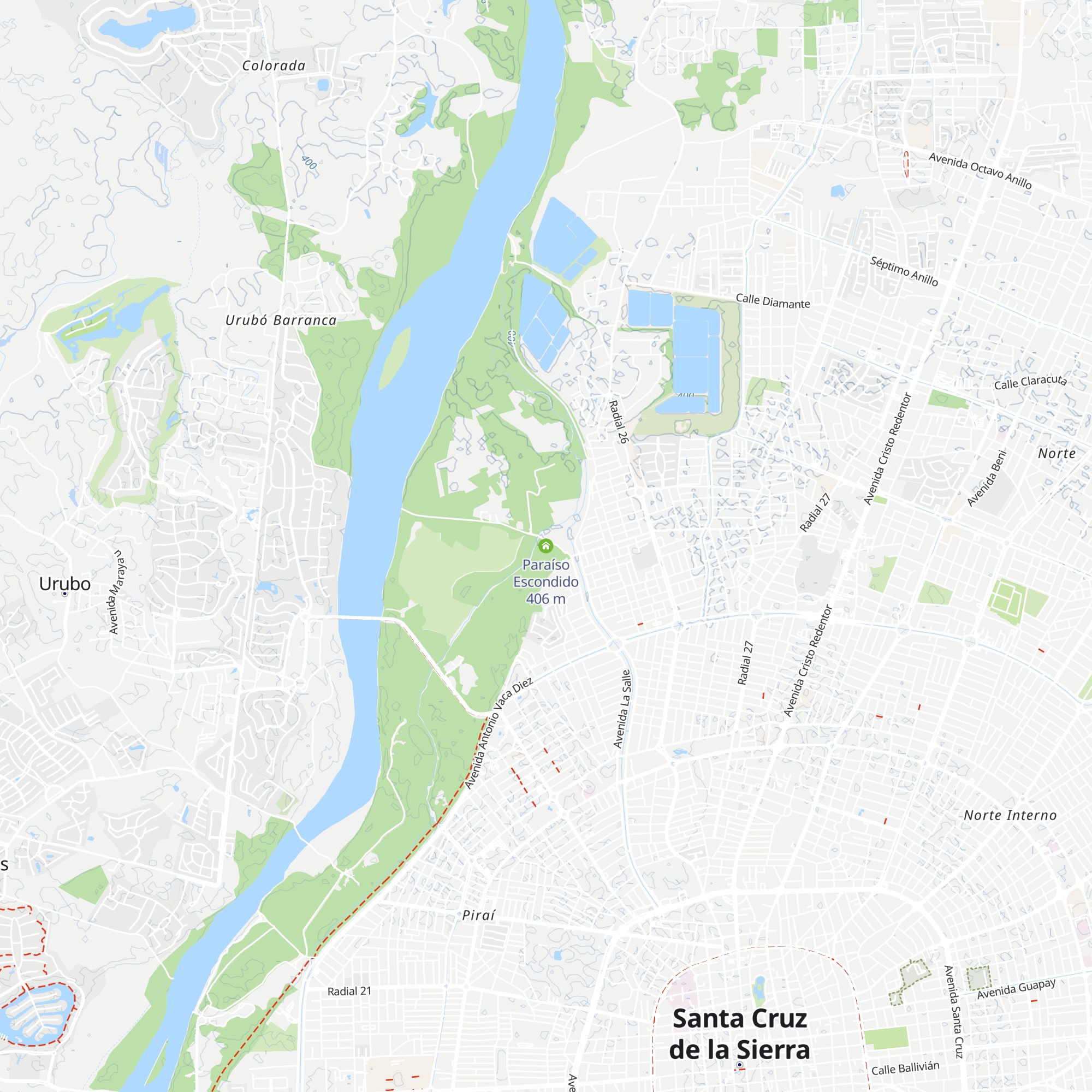 Paraíso Escondido map