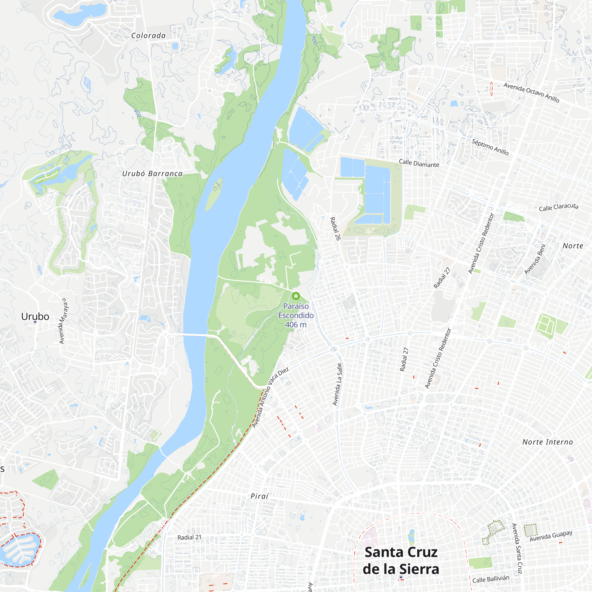 Paraíso Escondido map