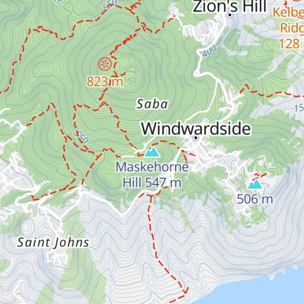 Map of Maskehorne Hill