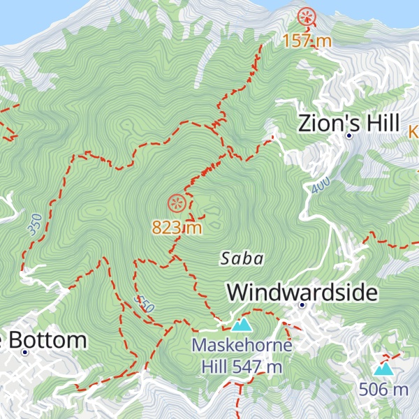 Map of Mount Scenery