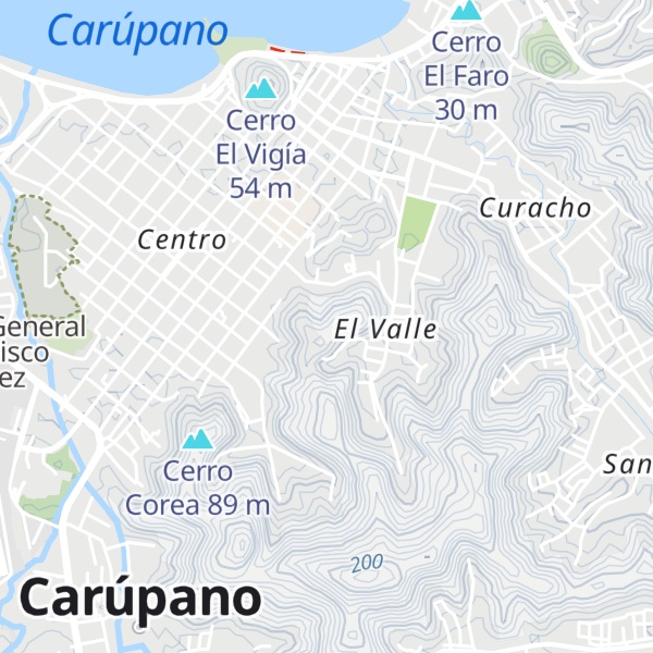 Map of Cerro La Gata