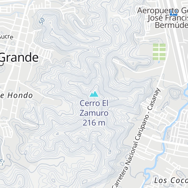 Map of Cerro El Zamuro