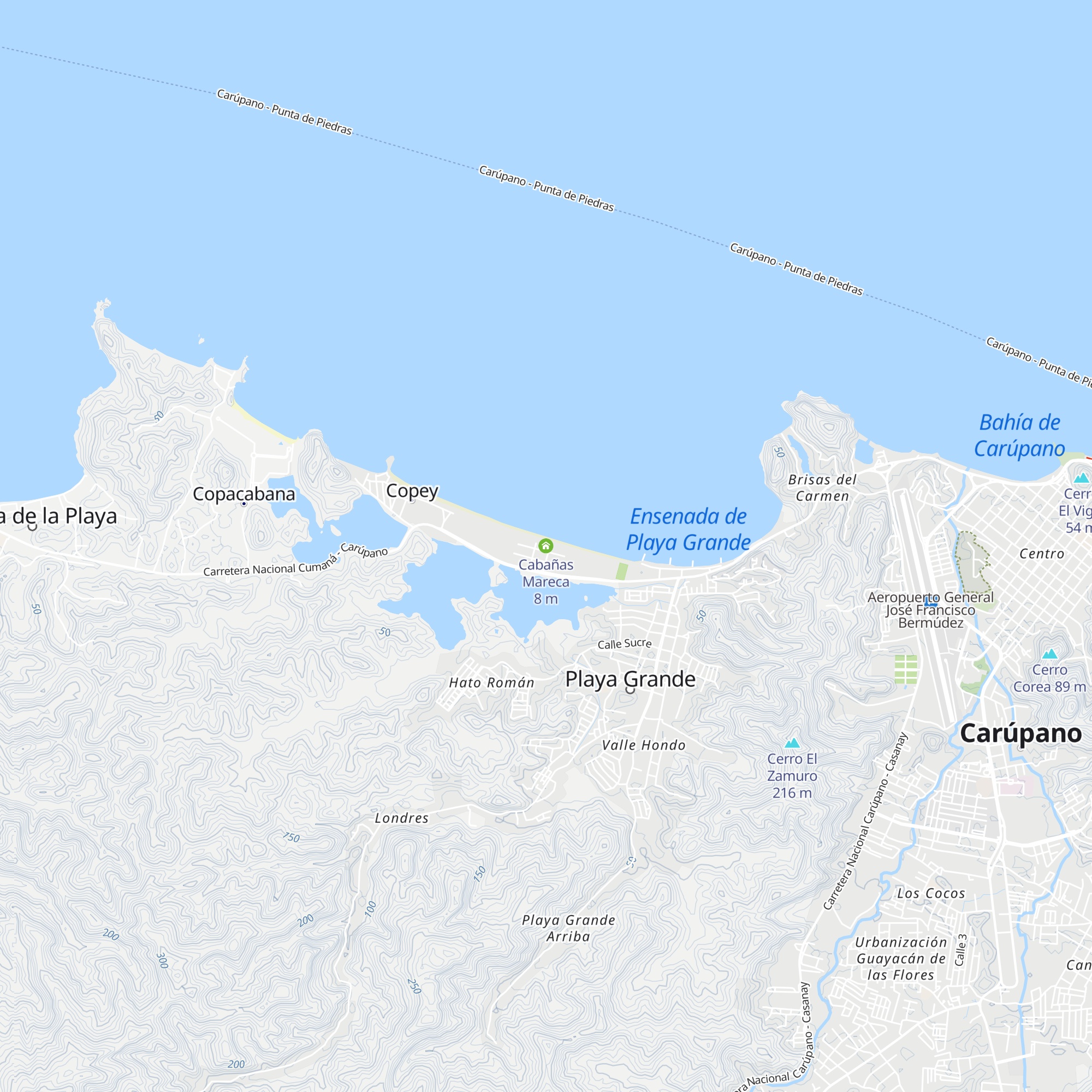 Cabañas Mareca map