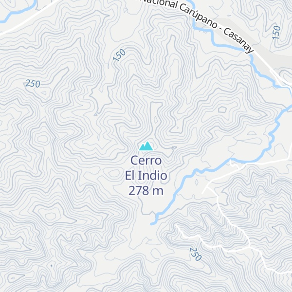 Map of Cerro El Indio