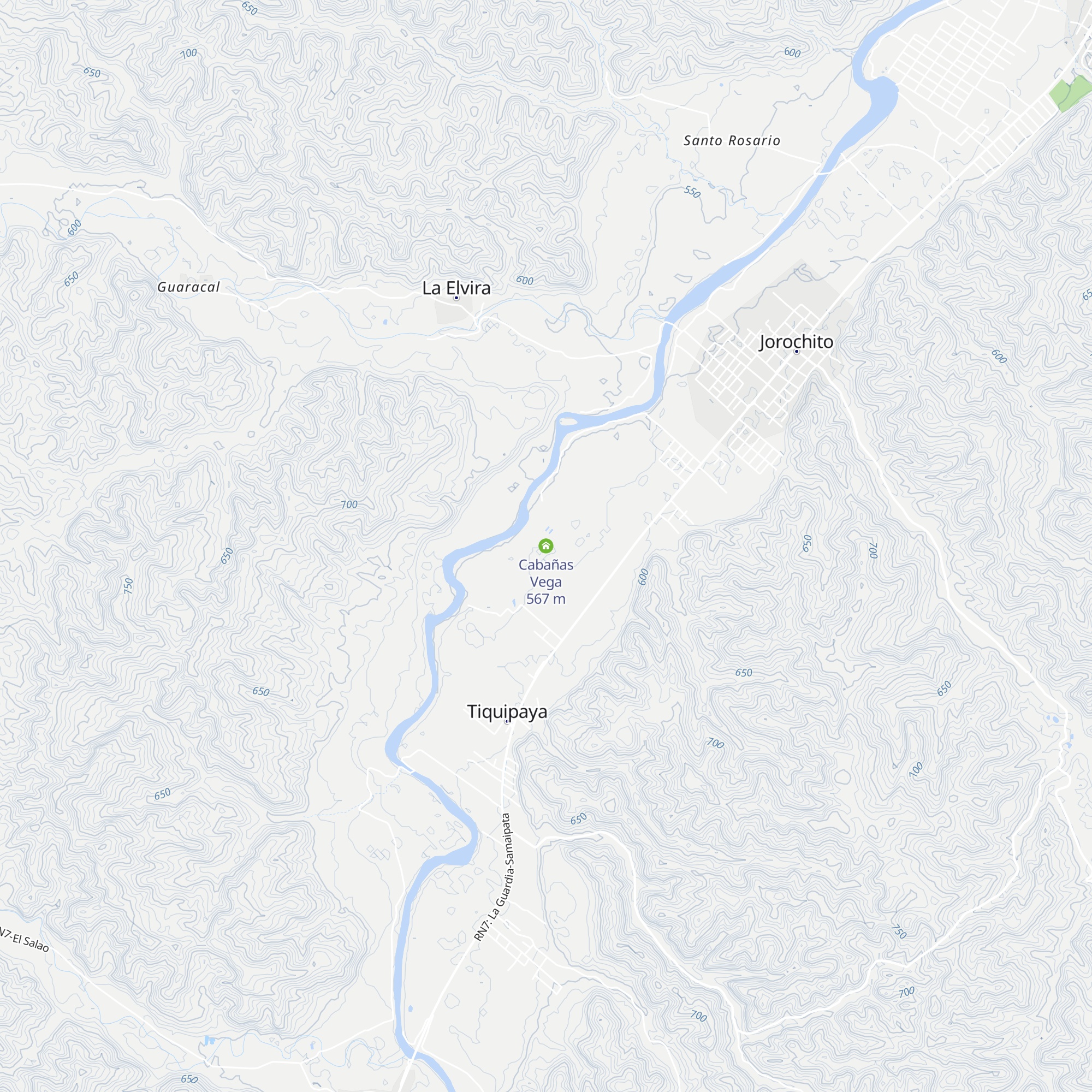 Cabañas Vega map