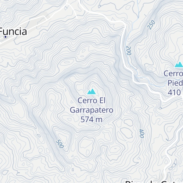 Map of Cerro El Garrapatero