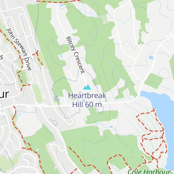 Map of Heartbreak Hill
