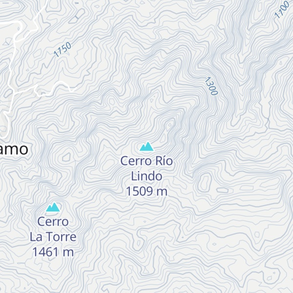 Map of Cerro Río Lindo