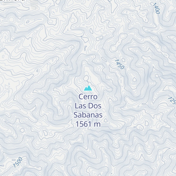 Map of Cerro Las Dos Sabanas