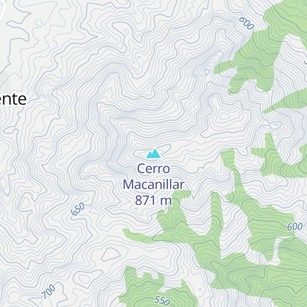 Map of Cerro Macanillar
